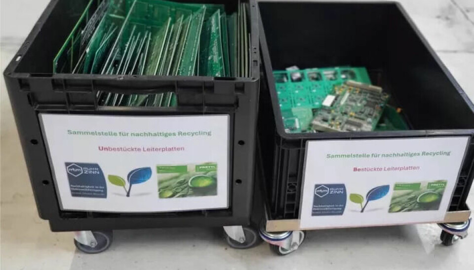 Whether with or without components - separate collection of circuit boards significantly increases the recycling rate. getrennte Erfassung der Leiterplatten