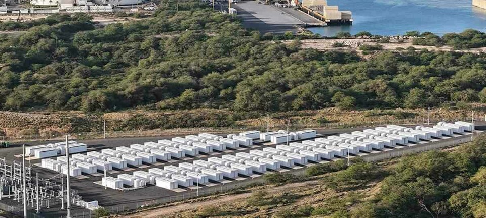 Platz 7: Kapolei Energy Storage
Zu Beginn des Jahrs 2024 ging im Hawaiianischen Oahu dieses Batteriespeichersystem ans Netz. Der Kapolei Speicher hat 565 MWh Kapazität und 185 MW Leistung. Dafür stehen 158 Tesla Megapack 2 XL Lithium Eisenphosphat-Batterien zur Verfügung. Betreiber der Anlage ist Plus Power. (Bild: Plus Power)