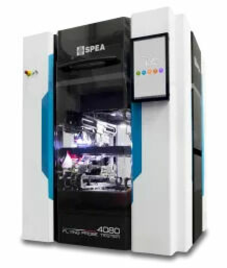 Flying probe tester Spea 4080, configured for testing probe cards.