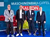 Die Referenten des MBG-Salon bei SEW Eurodrive samt Moderator Claus Wilk, Chefredakteur bei mi connect (ganz links). Rechts daneben stehen Dieter Friedrich Sauer, Senior Director bei Dassault, Guido Reimann, stellvertretender Geschäftsführer und Koordinator Kompetenznetzwerk Künstliche Intelligenz beim VDMA und Heiko Füller, Head of Market and Analytics bei SEW Eurodrive.
